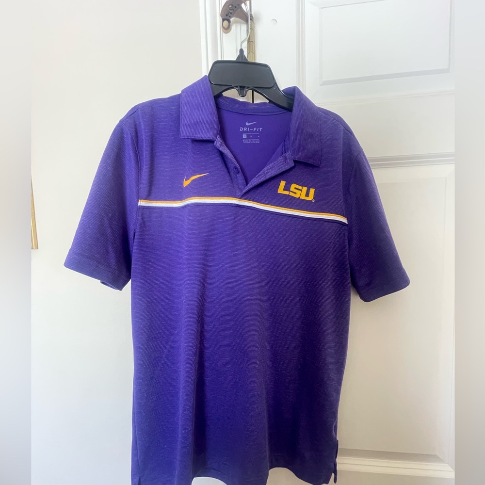Men’s Nike LSU purple Dry Fit Shirt - M